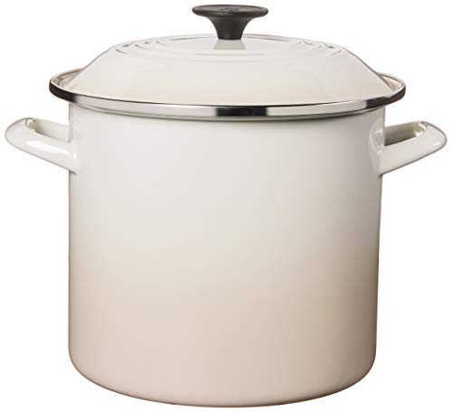 Le Creuset Enamel On Steel Stockpot, 8 qt., Meringue