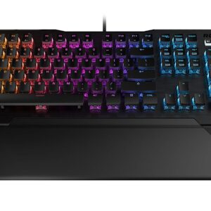 ROCCAT Vulcan 121 Mechanical PC Tactile Gaming Keyboard, Titan Switch, AIMO RGB Backlit Lighting Per Key, Anodized Aluminum Top Plate and Detachable Palm/Wrist Rest, Black