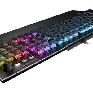 ROCCAT Vulcan 121 Mechanical PC Tactile Gaming Keyboard, Titan Switch, AIMO RGB Backlit Lighting Per Key, Anodized Aluminum Top Plate and Detachable Palm/Wrist Rest, Black