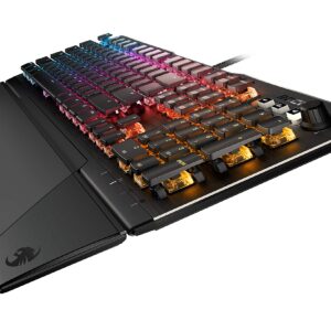 ROCCAT Vulcan 121 Mechanical PC Tactile Gaming Keyboard, Titan Switch, AIMO RGB Backlit Lighting Per Key, Anodized Aluminum Top Plate and Detachable Palm/Wrist Rest, Black