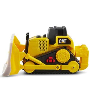 CAT Construction Toys, Tough Machines Toy Bulldozer, 10" w/Realistic Lights & Sounds, Rumbling Action, Movable Parts & Sturdy Plastic Construction