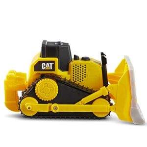 CAT Construction Toys, Tough Machines Toy Bulldozer, 10" w/Realistic Lights & Sounds, Rumbling Action, Movable Parts & Sturdy Plastic Construction