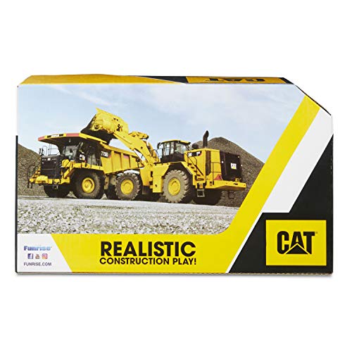 CAT Construction Toys, Tough Machines Toy Bulldozer, 10" w/Realistic Lights & Sounds, Rumbling Action, Movable Parts & Sturdy Plastic Construction