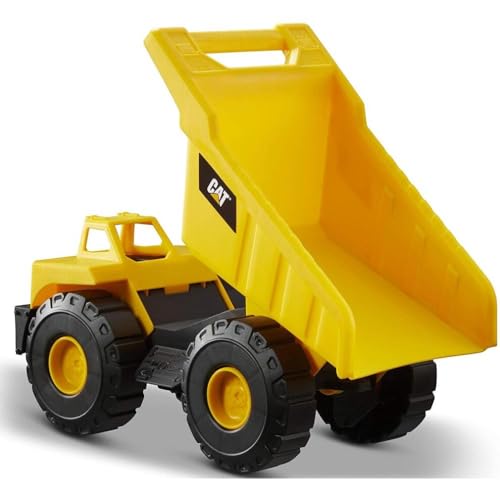 CAT Construction Toys, CAT Dump Truck Toy Construction Vehicle – 10" Plastic Action Vehicle with Articulated Buckets for Indoor & Outdoor Play. Ages 3+