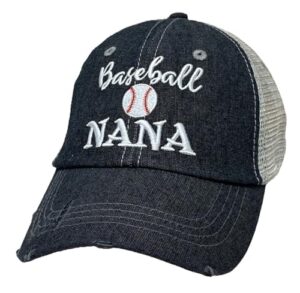 cocomo soul womens baseball nana hat | baseball nana cap | baseball nana | nana hat 214 dark grey