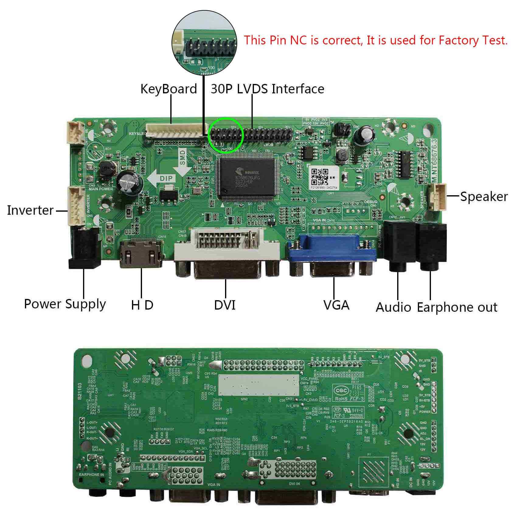 VSDISPLAY 14.9" 1280x390 LCD Screen LTA149B780F with HD-MI DVI VGA Audio Controller Board M.NT68676, for DIY 1up Cabinet/Car Gauge Cluster/Digital Marquee Monitor