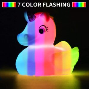 No Hole Bath Toy, 12 Pack Light up Animal, Flashing Color Tub Toys for Toddler Swimming Pool Party Bathtub Bathroom Shower Game, Bathtub Floating Water Toy for Infant Kid Toddler Boy Girl