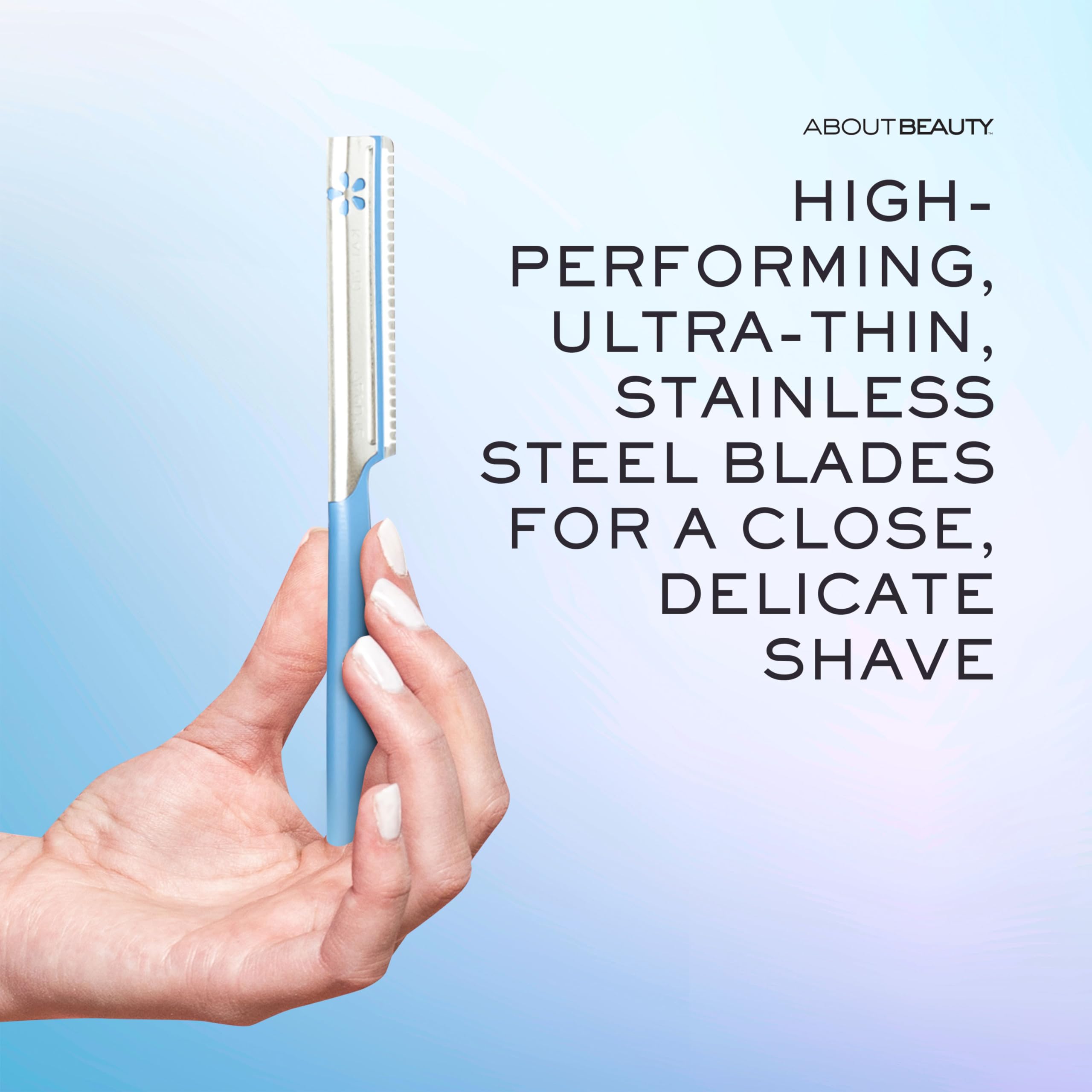 Kai About Face Pro-Premium Professional Facial Razors; 3 Beauty Groomers per Package; Stainless Steel Razors for Hair Removal and Dermaplaning from Face, Neck, & Hairline