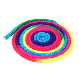 gymnastics rope,rainbow color rhythmic gymnastics rope solid competition arts training rope