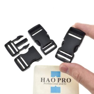 SGH Pro Quick Side Release Buckles 0.75' Wide Dual Adjustable Clips Snaps No Sewing Heavy Duty Plastic 3 Pack Replacement for Nylon Strap Webbing Survival Paracord Backpack Fanny Pack Waist Strap