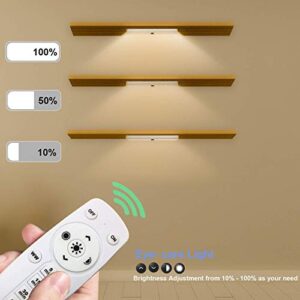 LDOPTO Under Cabinet Lights Wireless with Remote Control Dimmable Battery Operated LED Closet Lights Stick-on Kitchen Lighting with Timer for Kitchen Shelf Hallway Stairs, Multiple Colors 4 Pack