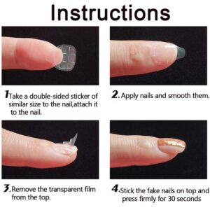 50 Sheets Double Side Glue Nail Sticker for Press on Nail Sticky Tabs,Waterproof Breathable False Nail Tips Jelly Adhesive Tabs Nail Glue