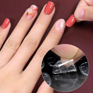 50 Sheets Double Side Glue Nail Sticker for Press on Nail Sticky Tabs,Waterproof Breathable False Nail Tips Jelly Adhesive Tabs Nail Glue