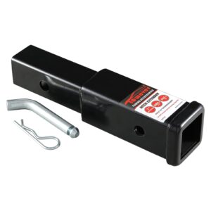 Towever 84332P Trailer 2 inches Hitch Extension Receiver Tube Extenders, 7 inches Length (with Hitch Pin and Clips)