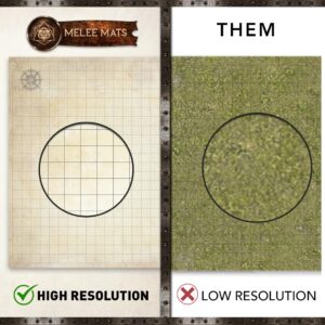 Melee Mats DND Map Starter Kit for Dungeons & Dragons Game - 23” x 27" Double Sided, Wet/Dry Erase Battle Terrain Grid - Ultimate Tabletop Board Gaming Experience with Accessories