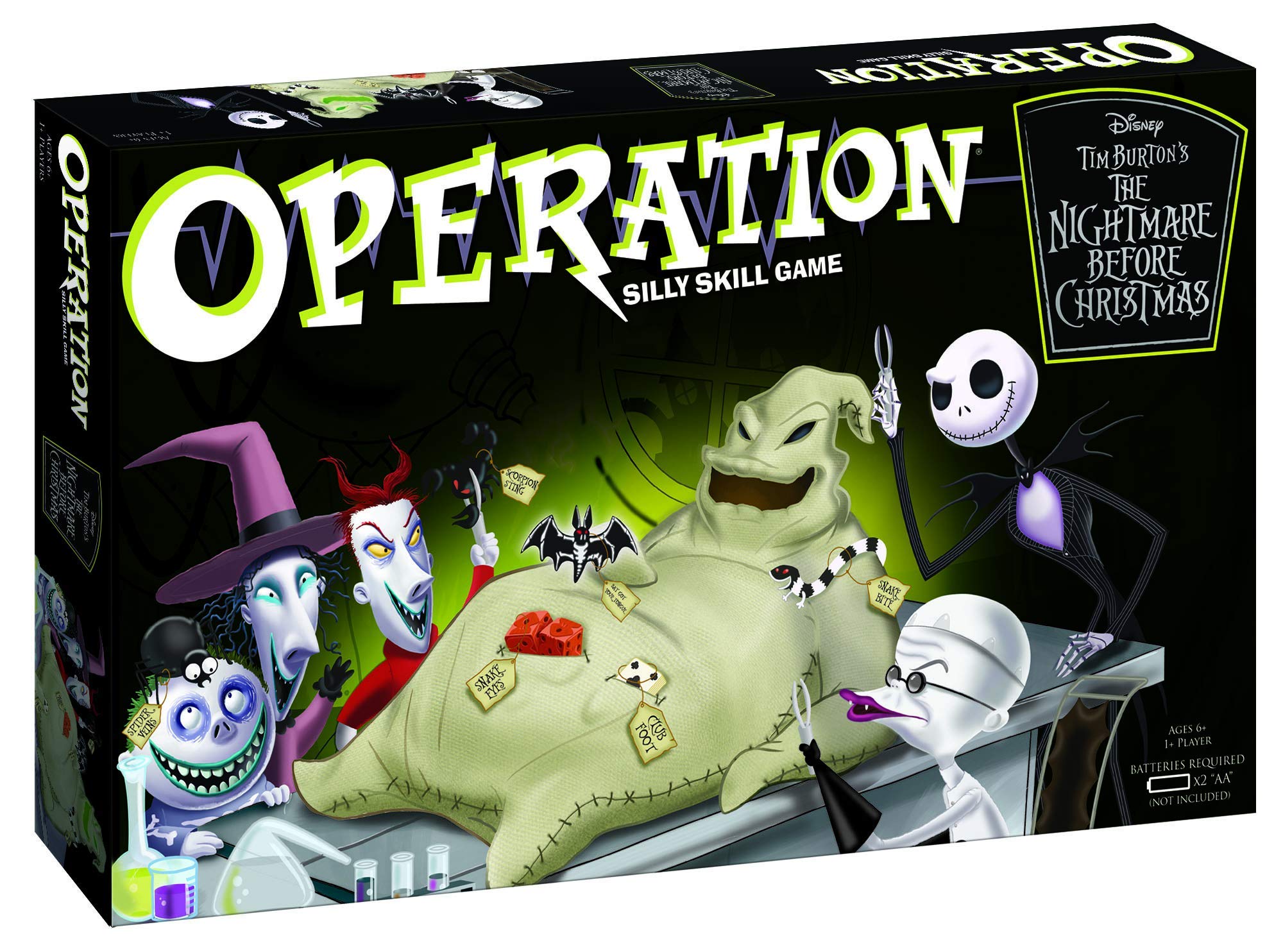 Operation Disney The Nightmare Before Christmas Board Game | Collectible Operation Game | Featuring Oogie Boogie & Nightmare Before Christmas Artwork, 1+ Players