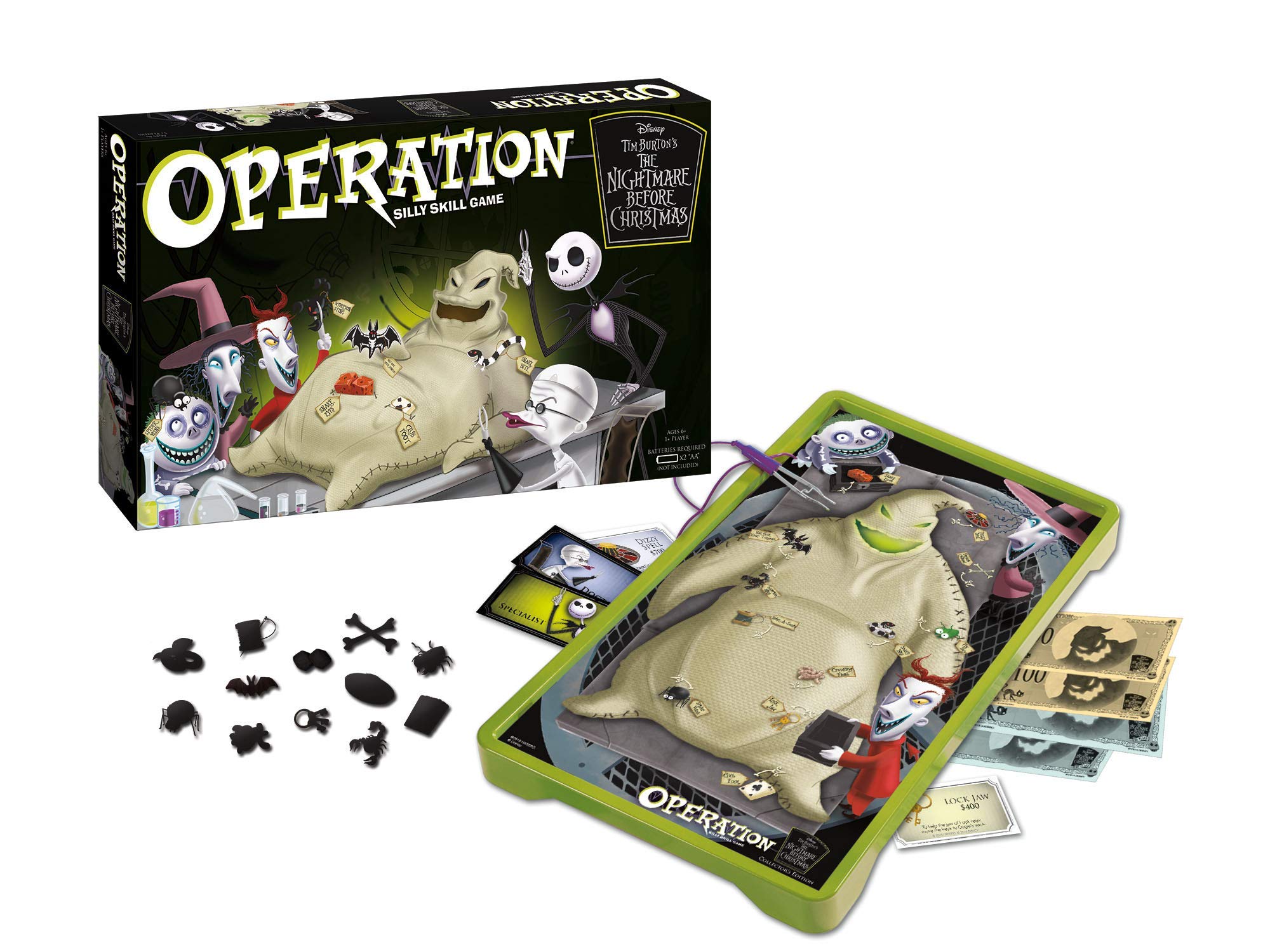 Operation Disney The Nightmare Before Christmas Board Game | Collectible Operation Game | Featuring Oogie Boogie & Nightmare Before Christmas Artwork, 1+ Players