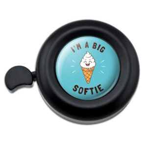i'm a big softie soft serve ice cream cone funny humor bicycle handlebar bike bell