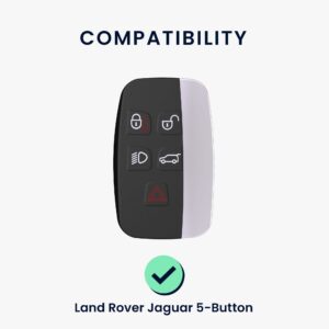 kwmobile Silicone Key Fob Cover Compatible with Land Rover Jaguar 5-Button Remote Car Key