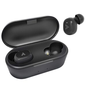 avantree tw115 tiny true wireless bluetooth 5.0 earbuds earphones for small ear canals, with noise isolation & mic, secure fit for sport, 36h in ear headphones with wireless charging case (black)