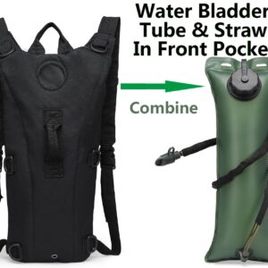 ATBP Tactical Hydration Pack 3L Water Bladder Backpack Lightweight Water Storage Reservoir Bag Daypack for Running Hiking Cycling Biking