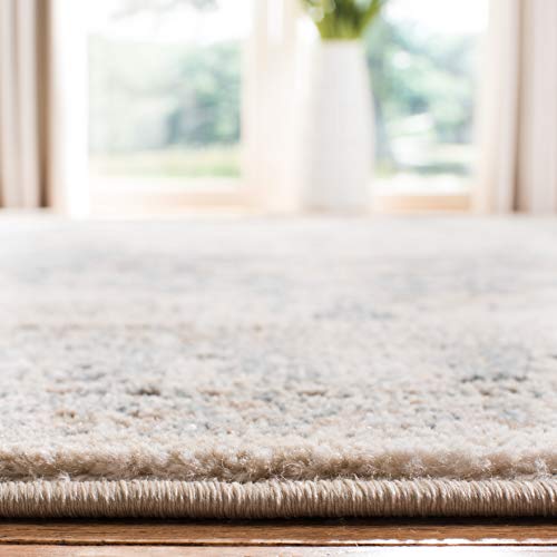 SAFAVIEH Oregon Collection Area Rug - 8' x 10', Beige & Grey, Oriental Distressed Design, Non-Shedding & Easy Care, Ideal for High Traffic Areas in Living Room, Bedroom (ORE896B)