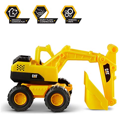 CAT Construction Toys Construction Tough Rigs 15" Dump Truck & Excavator Set Toys 2 Pack Ages 3+ | Kid Powered Caterpillar Vehicle Set | Indoor or Ourdor Play | No Batteries Required