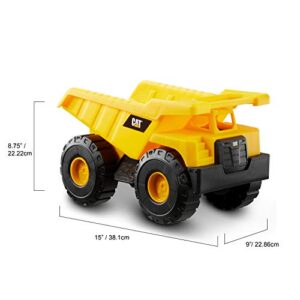 CAT Construction Toys Construction Tough Rigs 15" Dump Truck & Excavator Set Toys 2 Pack Ages 3+ | Kid Powered Caterpillar Vehicle Set | Indoor or Ourdor Play | No Batteries Required