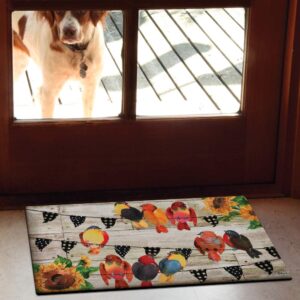 Toland Home Garden 800486 Farmhouse Birds Fall Door Mat 18x30 Inch Summer Outdoor Doormat for Entryway Indoor Entrance