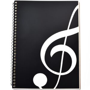 MOREYES Blank Sheet Music Composition Manuscript Staff Notebook with 100 Pages 10.24x7.5 inch/26x19cm (Music clef notebook)