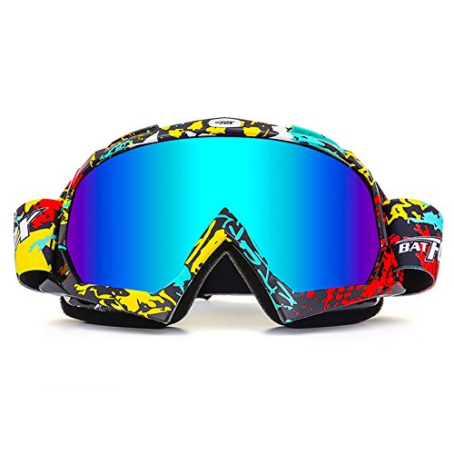 Zsling OTG Ski Snow Goggles, UV Protection Anti Fog Snowboard Goggles for Men Women Youth,Dirt Bike,Motocross,UTV MX Offroad Racing goggles