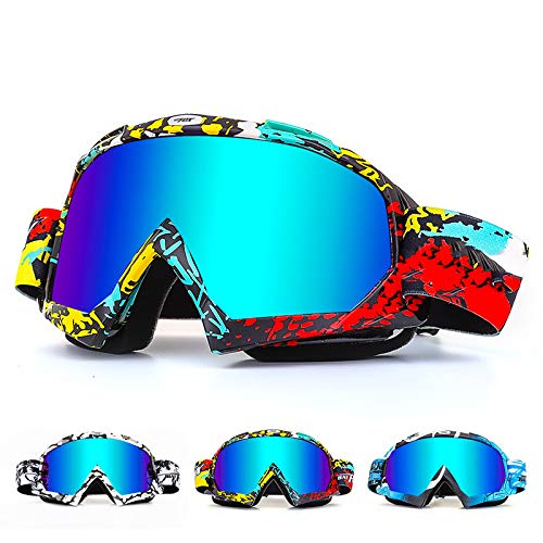 Zsling OTG Ski Snow Goggles, UV Protection Anti Fog Snowboard Goggles for Men Women Youth,Dirt Bike,Motocross,UTV MX Offroad Racing goggles