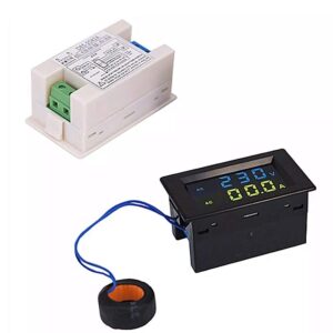 LCD Voltmeter, D85-2042A Double Digital Display LCD Voltmeter Ammeter AC80-500V Voltage Meter Current Meter Tester