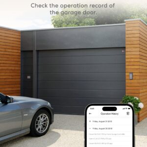 meross Smart Garage Door Opener Remote, APP Control, Compatible with Alexa and SmartThings, Multiple Notification Modes, No Hub Needed