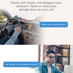 meross Smart Garage Door Opener Remote, APP Control, Compatible with Alexa and SmartThings, Multiple Notification Modes, No Hub Needed