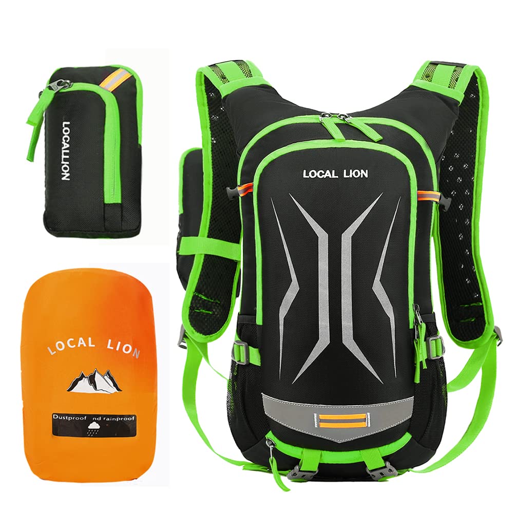 LOCAL LION Cycling Backpack Biking Daypack For Outdoor Sports Running Breathable Hydration Pack Men Women 18L