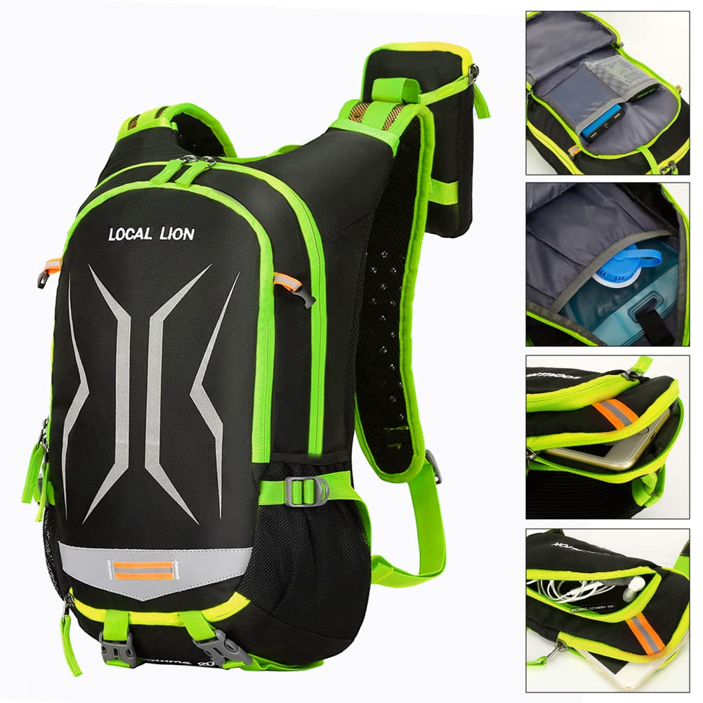 LOCAL LION Cycling Backpack Biking Daypack For Outdoor Sports Running Breathable Hydration Pack Men Women 18L