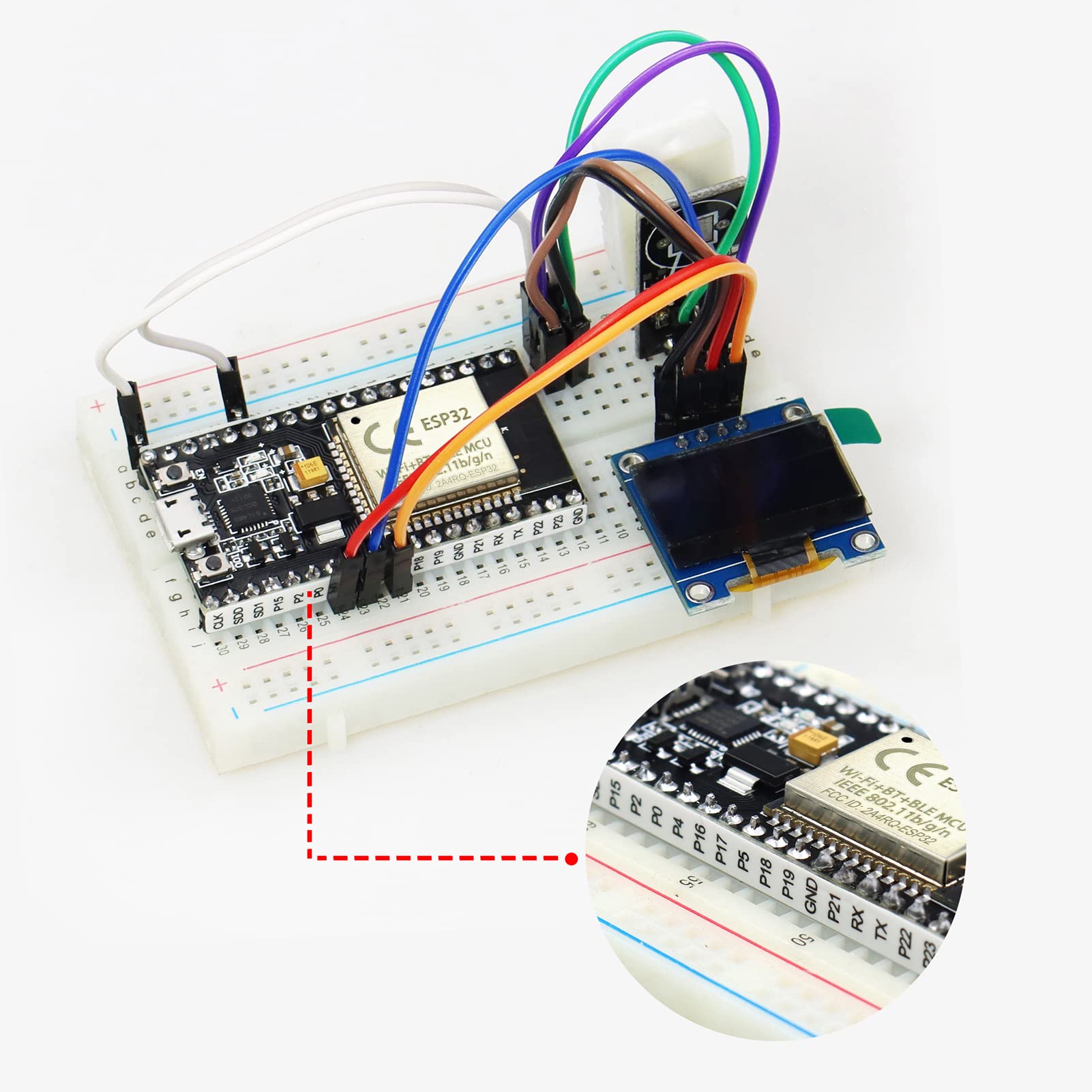 KeeYees ESP32S ESP32 Development Board 2.4 GHz Dual Core WLAN WiFi + Bluetooth 2-in-1 Microcontroller ESP-WROOM-32 Chip for Arduino (38PIN Narrow Version, 2PCS)