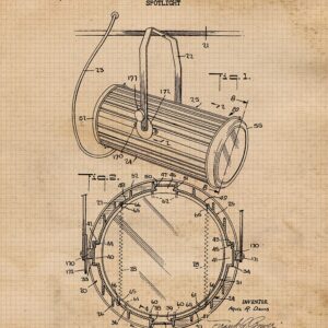 Vintage Theater Patent Prints, 4 (8x10) Unframed Photos, Wall Art Decor Gifts for Home Office Props Garage School College Drama Student Teacher Coach Director Producer Musical Stage Acting Movies Fans