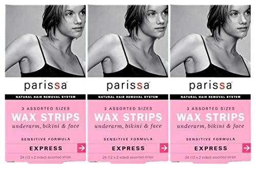 Parissa Assorted Size Wax Strips (24 strips), Pack Of 3