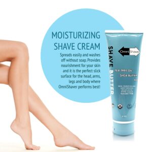 OmniShaver Shave Butter - The BEST Shaving Cream for Head Arms Legs and Body - Shaving Conditioner Cream