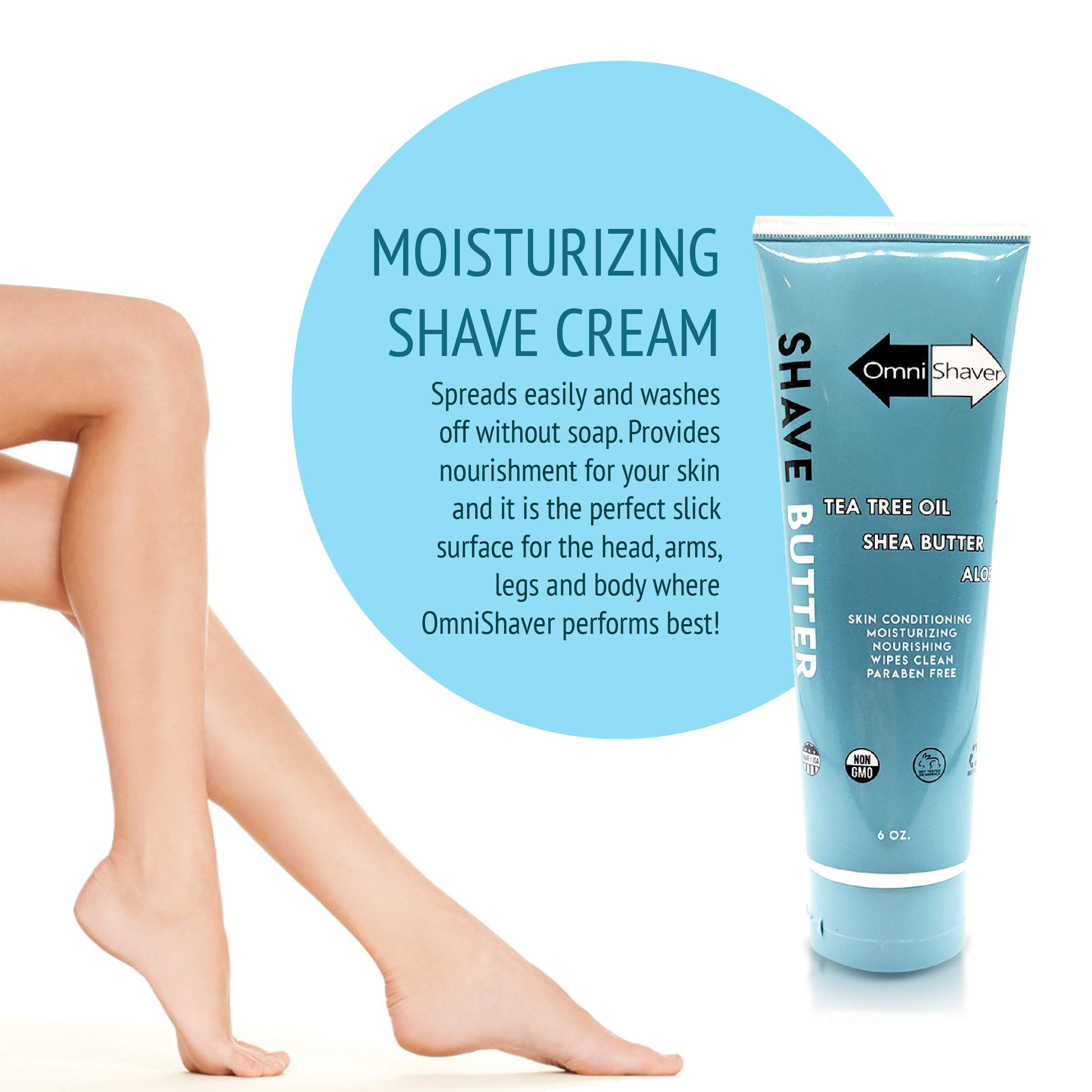 OmniShaver Shave Butter - The BEST Shaving Cream for Head Arms Legs and Body - Shaving Conditioner Cream