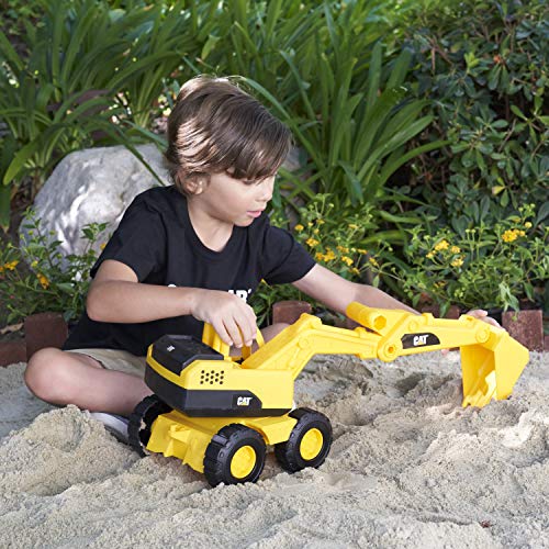 Cat Construction 15" Excavator | Super-Sized Kids Outdoor Toy | Real Working Parts & Articulated Parts | Ideal Toys for 3 Year Old Boys | CAT Construction Toys