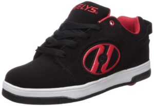 heelys men's voyager tennis shoe, black/red, 12 m us