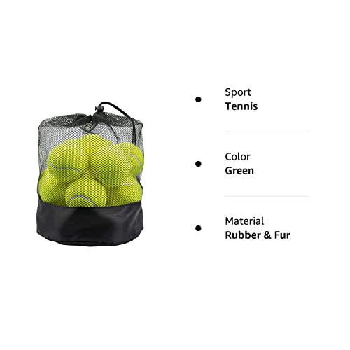 Tebery 20 Pack Green Advanced Training Tennis Balls Beginner Practice Ball, Pet Dog Playing Balls, Come with Mesh Bag for Easy Transport (Green)