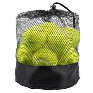tebery 20 pack green advanced training tennis balls beginner practice ball, pet dog playing balls, come with mesh bag for easy transport (green)
