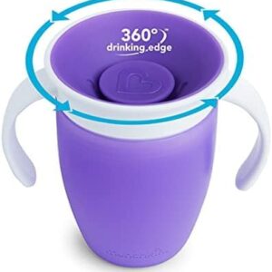 Munchkin Miracle 360 Trainer Cup, Purple/Purple, 7 Ounce, 2 Count