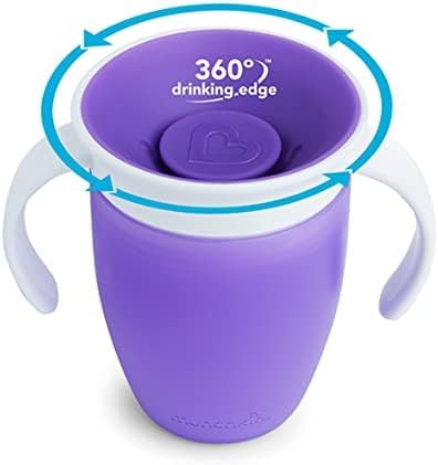 Munchkin Miracle 360 Trainer Cup, Purple/Purple, 7 Ounce, 2 Count