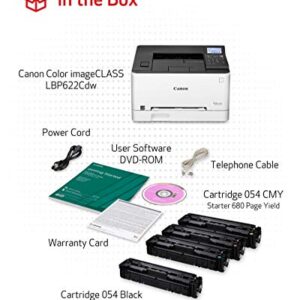 Canon Color Image Class LBP622Cdw -Wireless, Mobile Ready, Duplex Laser Printer, Compact Size - White