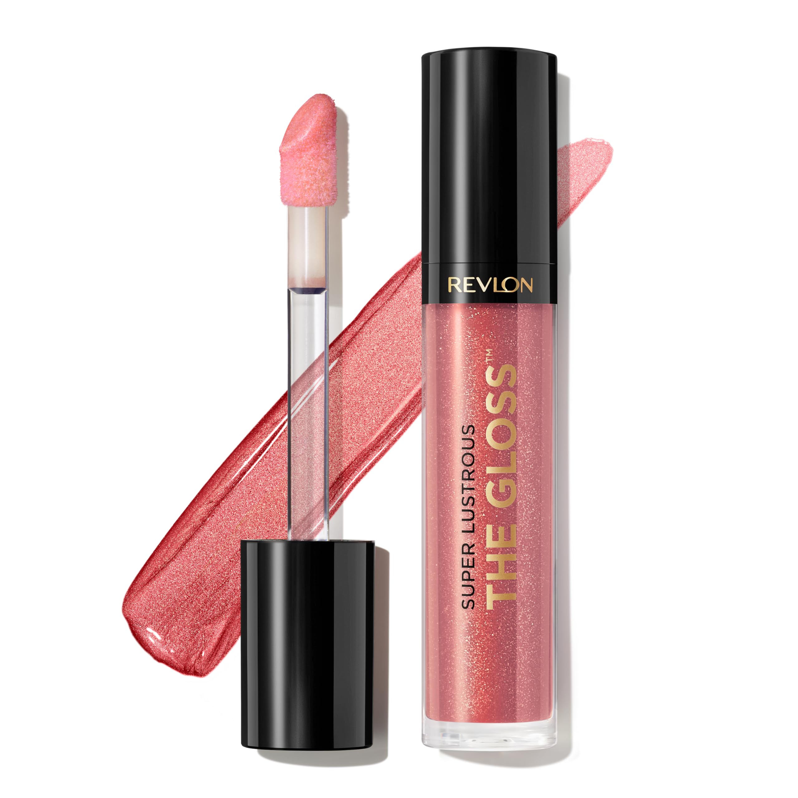 REVLON Lip Gloss, Super Lustrous The Gloss, Non-Sticky, High Shine Finish, 246 Blissed Out, 0.13 Oz